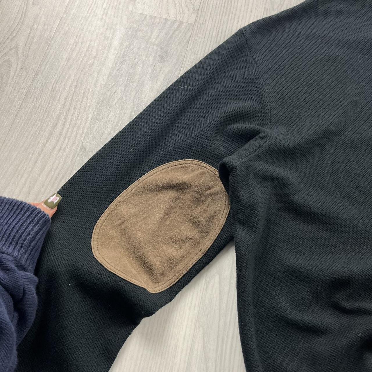 VINTAGE Y2K POLO RALPH LAUREN QUARTER ZIP KNITTED JUMPER BLACK