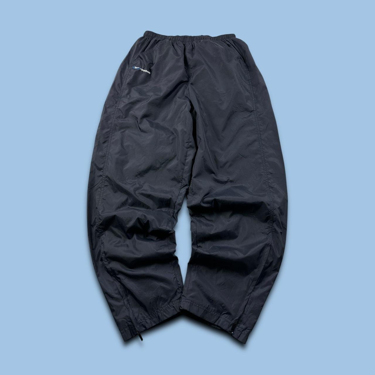 VINTAGE Y2K REEBOK BAGGY TRACKSUIT BOTTOMS NAVY