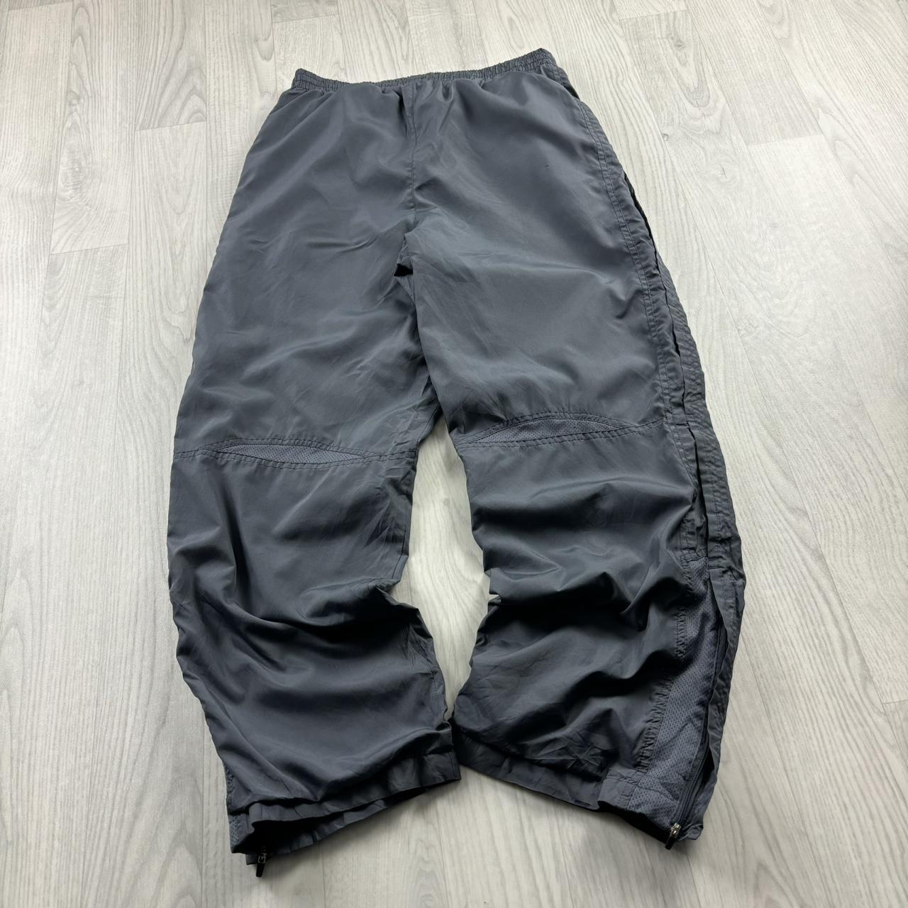 VINTAGE Y2K 8 BAGGY TRACKSUIT BOTTOMS GREY