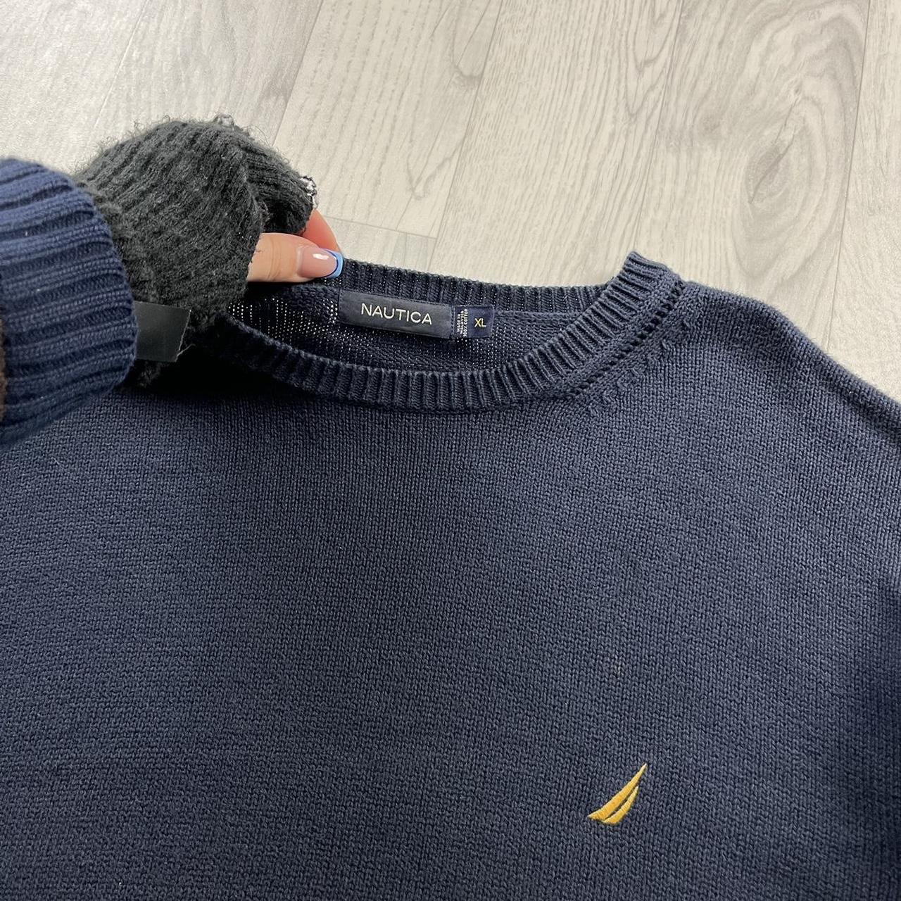 VINTAGE Y2K NAUTICA CHUNKY KNITTED JUMPER NAVY
