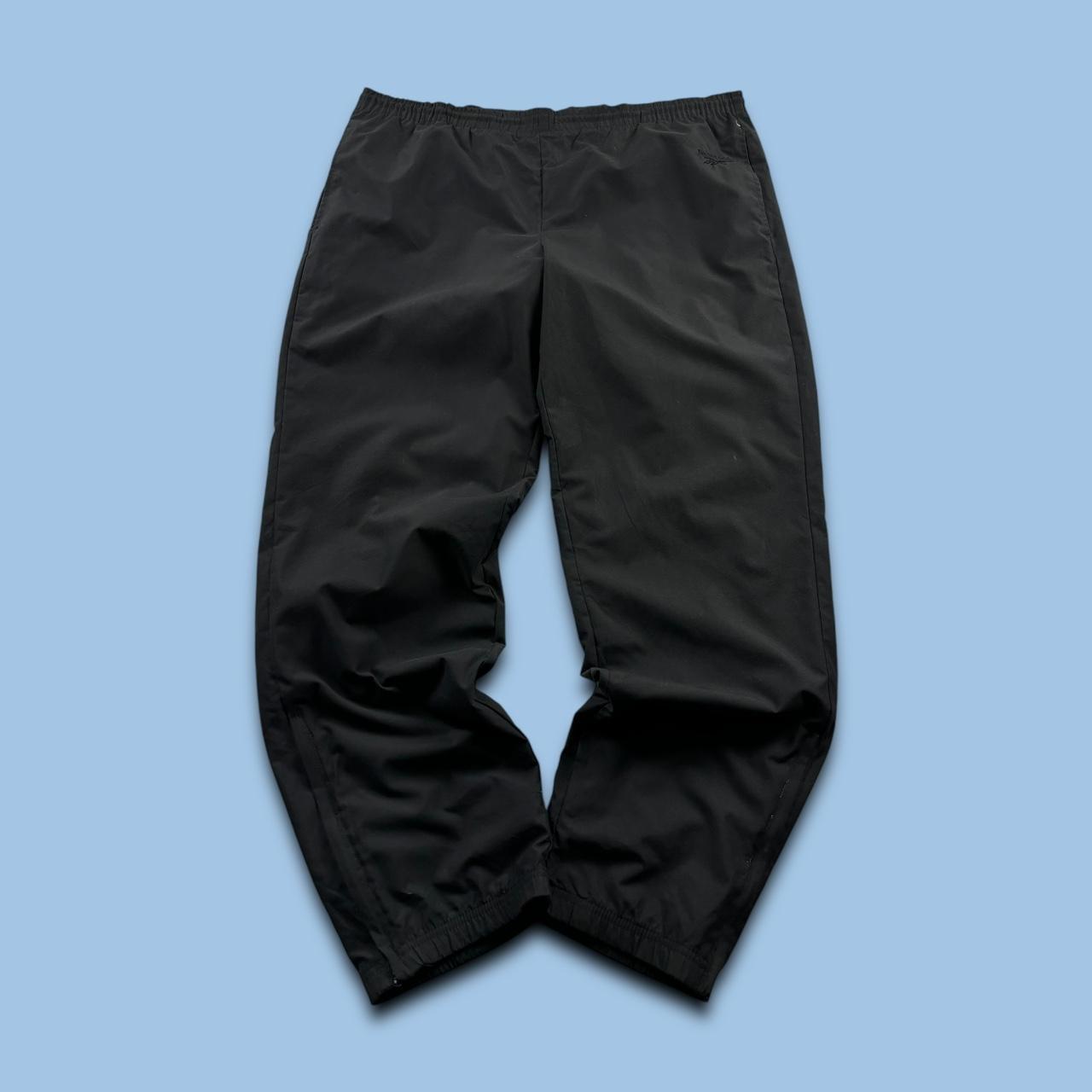 VINTAGE Y2K REEBOK BAGGY TRACKSUIT BOTTOMS BLACK