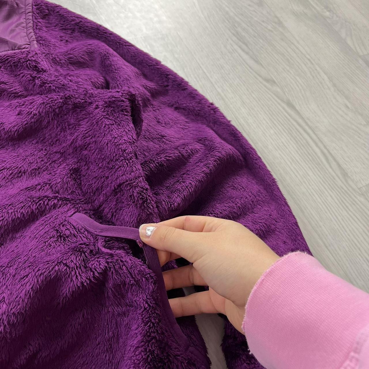 VINTAGE Y2K THE NORTH FACE ZIP FLEECE HOODIE PURPLE (S)