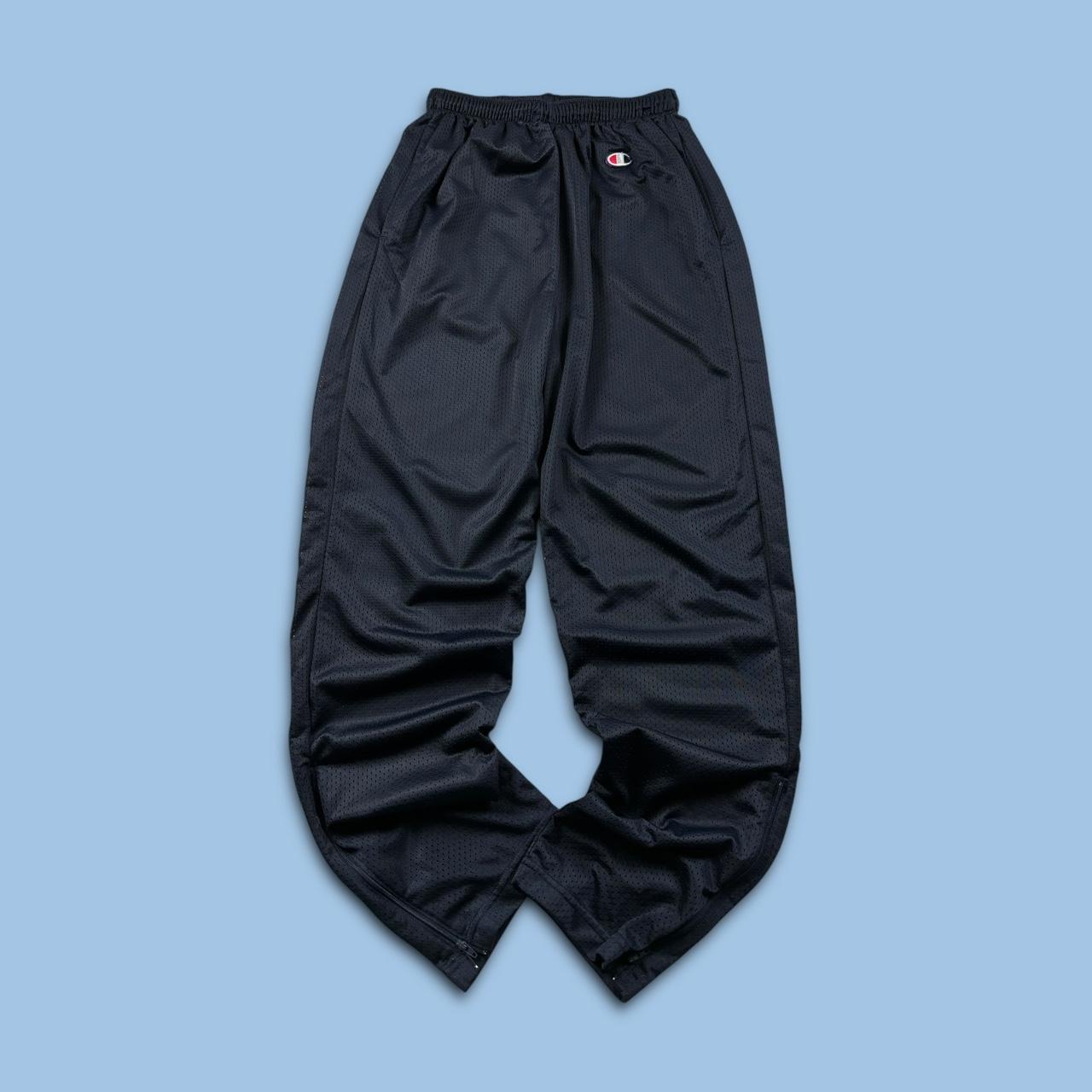 VINTAGE Y2K CHAMPION STRAIGHT LEG TRACKSUIT BOTTOMS NAVY