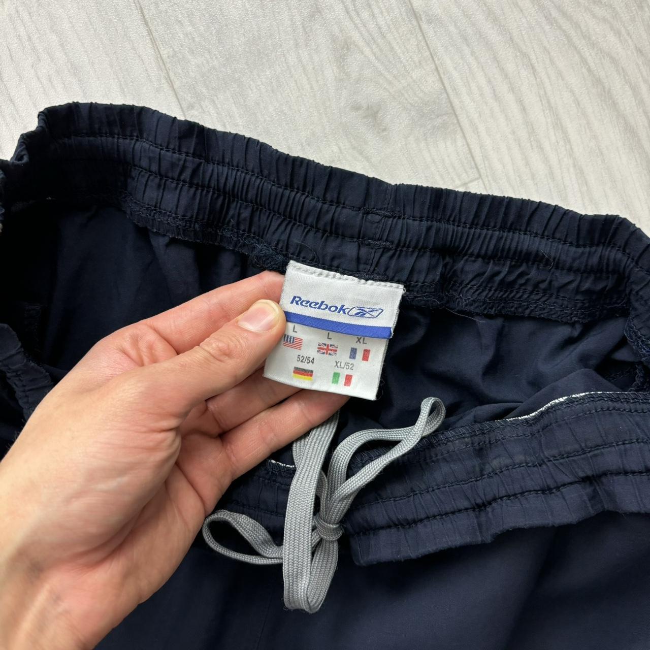 VINTAGE Y2K REEBOK BAGGY TRACKSUIT BOTTOMS NAVY