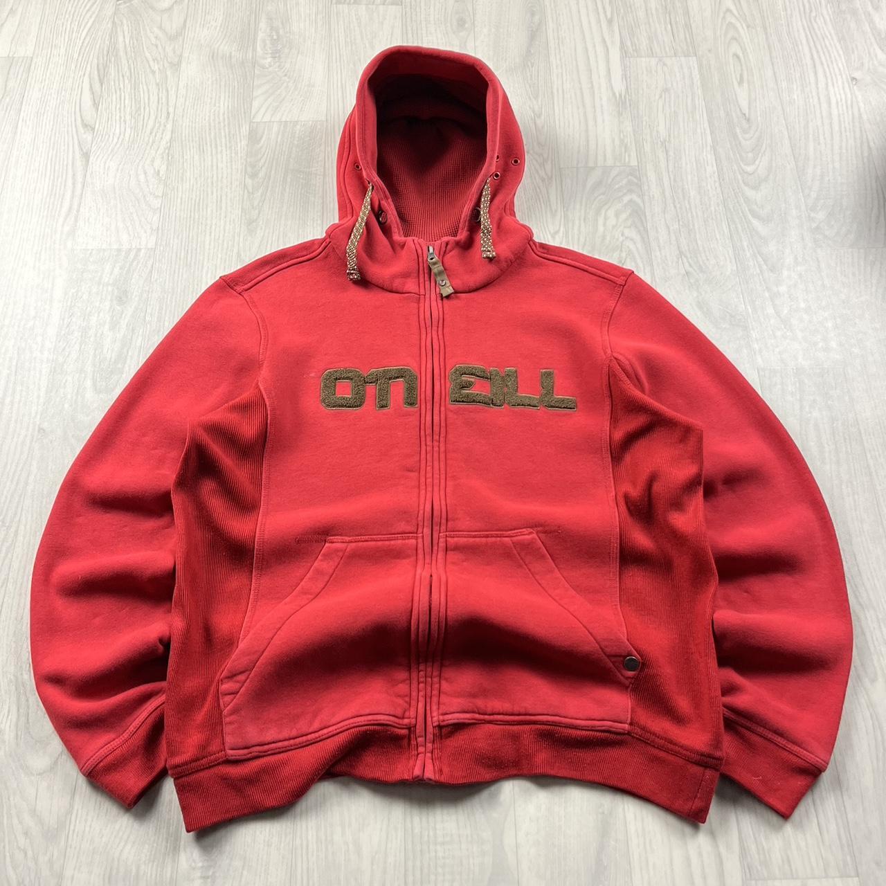 VINTAGE Y2K O’NEILL SPELL OUT ZIP HOODIE RED