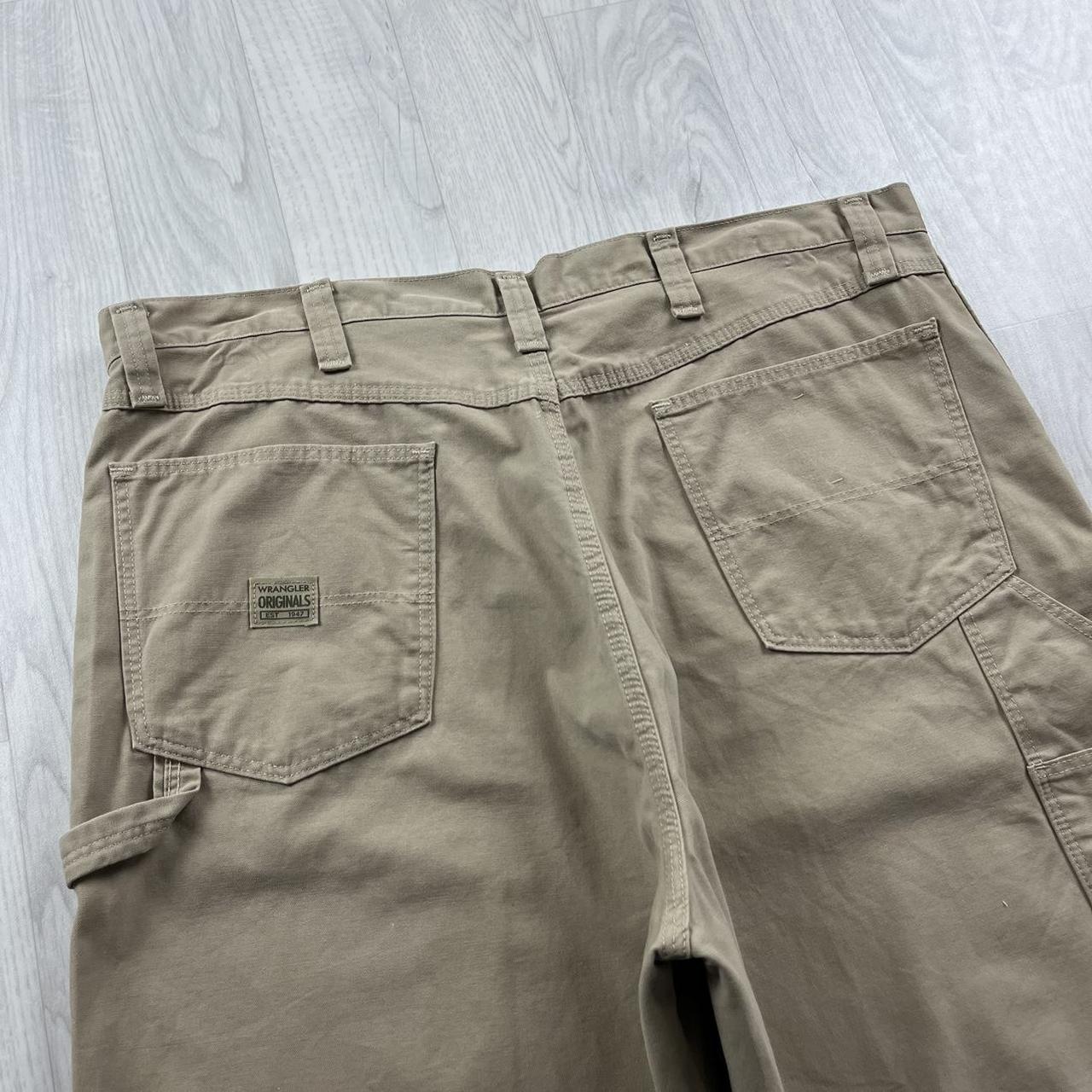 VINTAGE WRANGLER BAGGY CARPENTER JORTS BEIGE (40w)