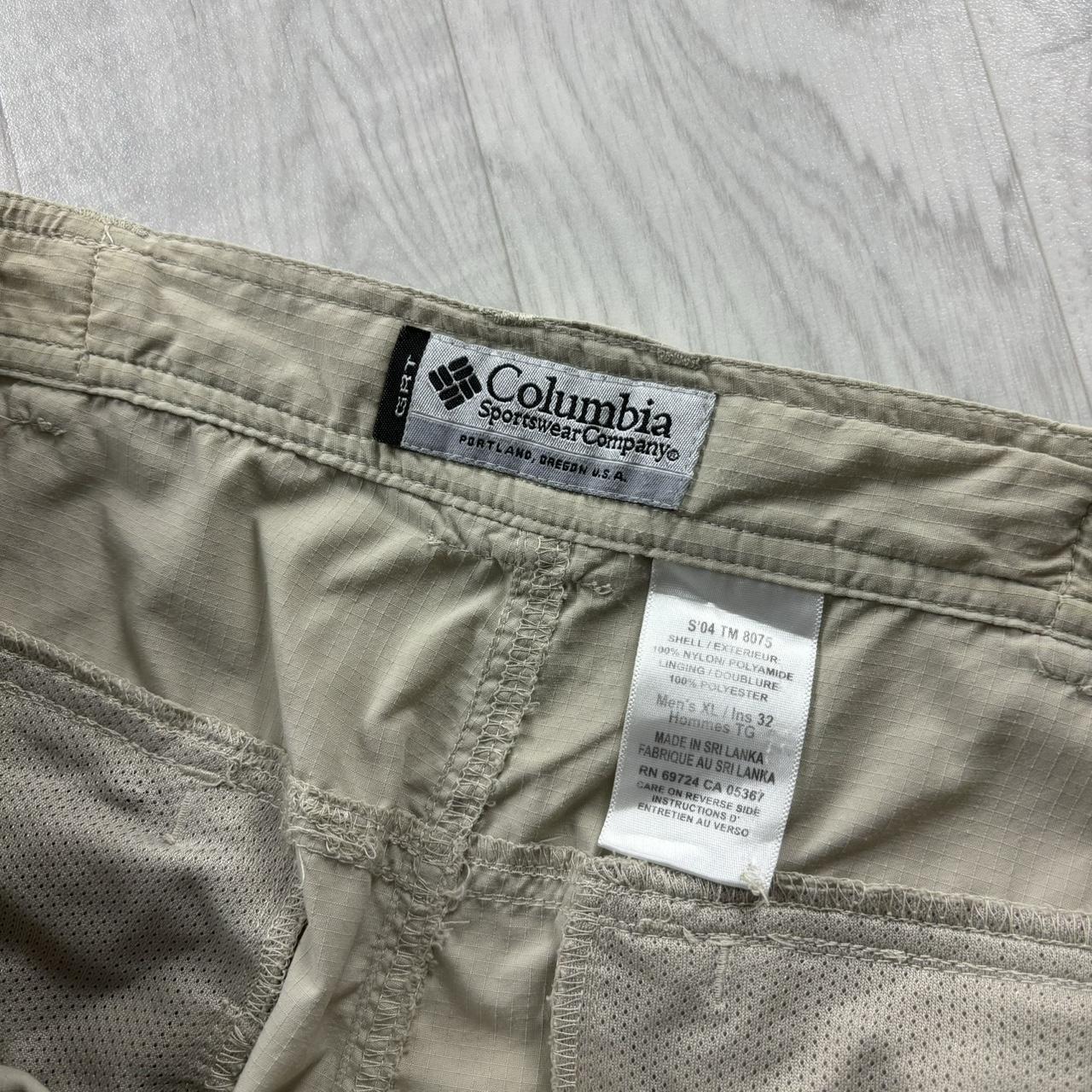 VINTAGE Y2K COLUMBIA BAGGY CARGO TRACKSUIT BOTTOMS CREAM