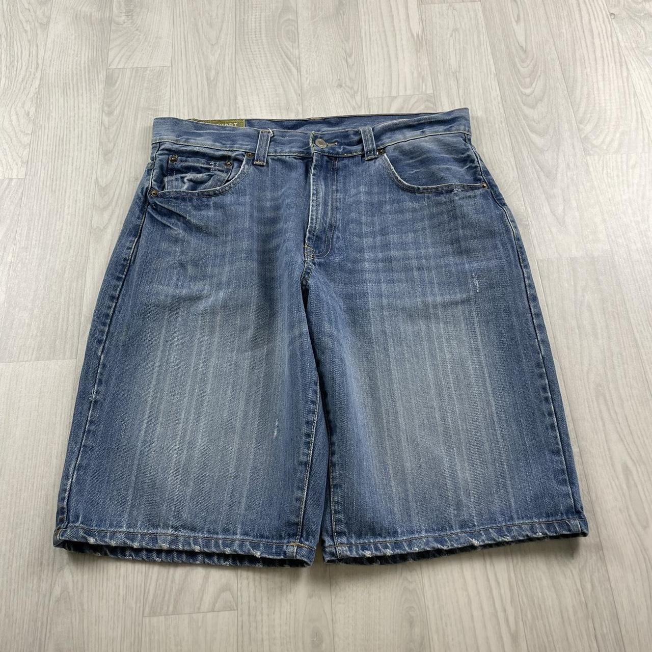 VINTAGE BLUENOTES BAGGY LOOSE HIP HOP JORTS BLUE (36w)