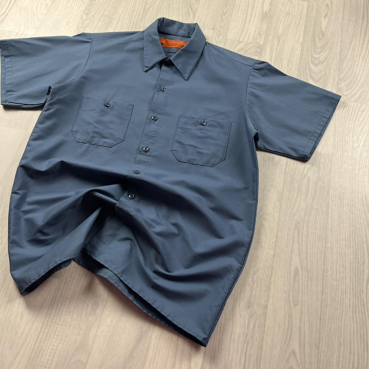 VINTAGE Y2K UTILITY SHORT SLEEVE SHIRT BLUE