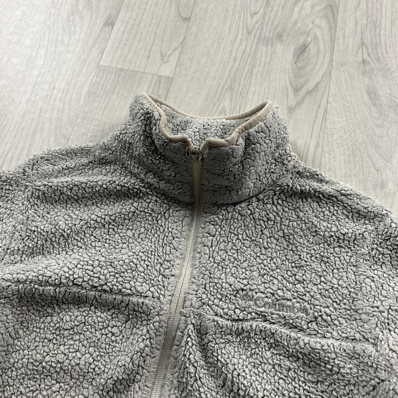 VINTAGE Y2K COLUMBIA ZIP UP FLEECE CREAM