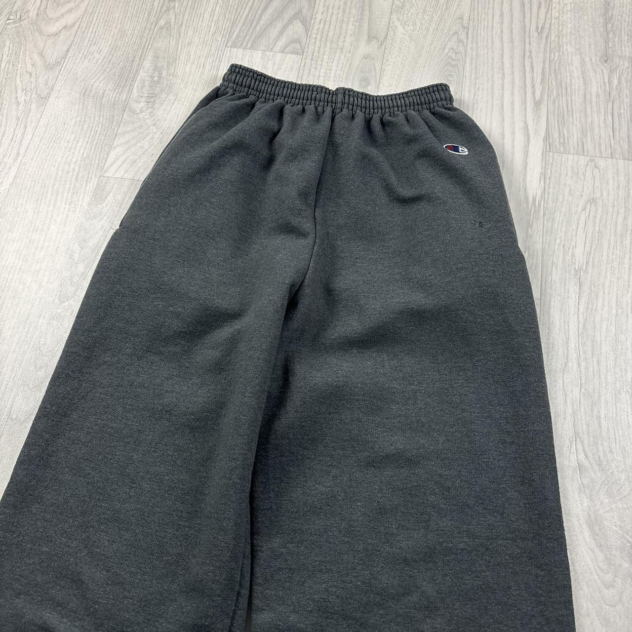 VINTAGE 00s CHAMPION BAGGY COTTON SWEATPANTS CHARCOAL GREY