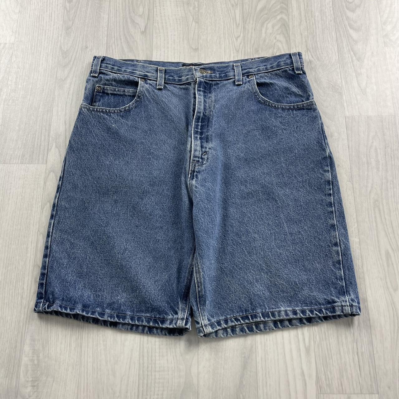 VINTAGE FADED GLORY BAGGY LOOSE SKATER JORTS BLUE (36w)