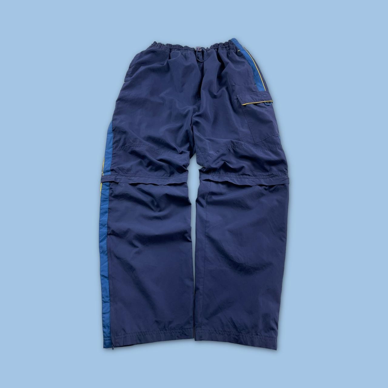 VINTAGE 00s CHAMPION CARGO BAGGY TRACKSUIT BOTTOMS NAVY (L)