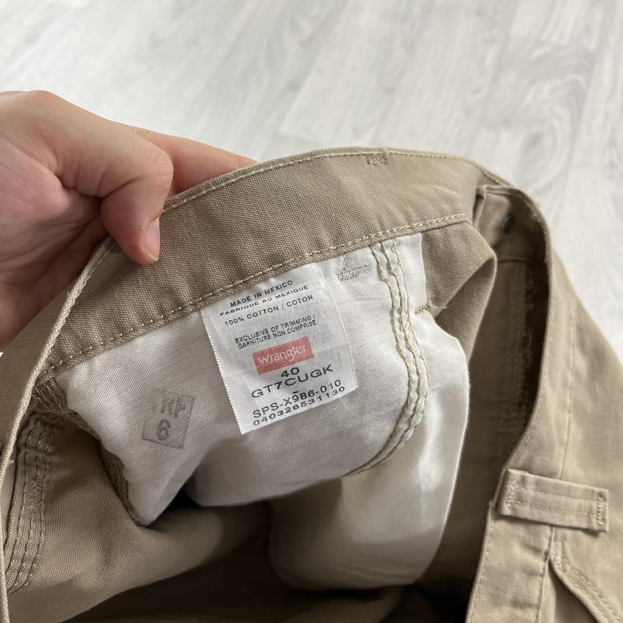 VINTAGE WRANGLER BAGGY CARPENTER JORTS BEIGE (40w)