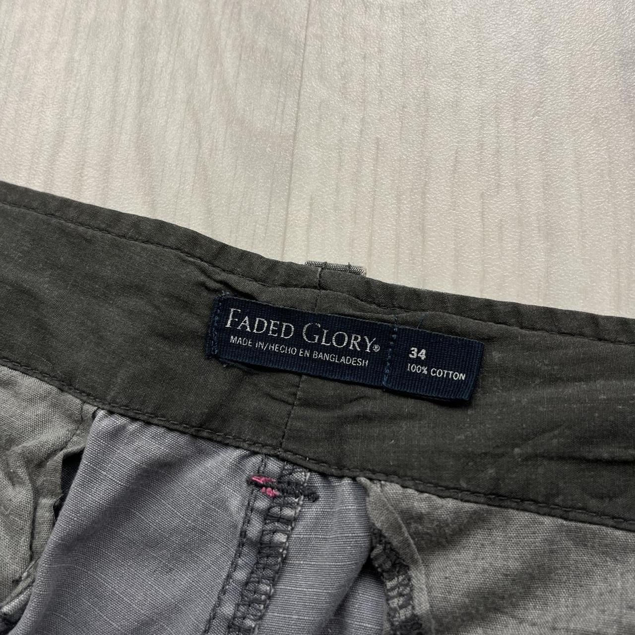 VINTAGE Y2K FADED GLORY BAGGY CAMO CARGO SHORTS GREY