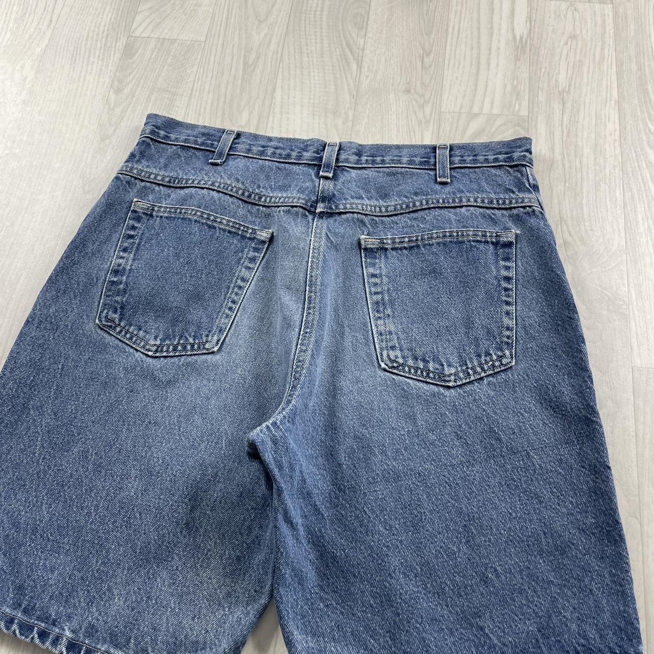 VINTAGE FADED GLORY BAGGY LOOSE SKATER JORTS BLUE (36w)