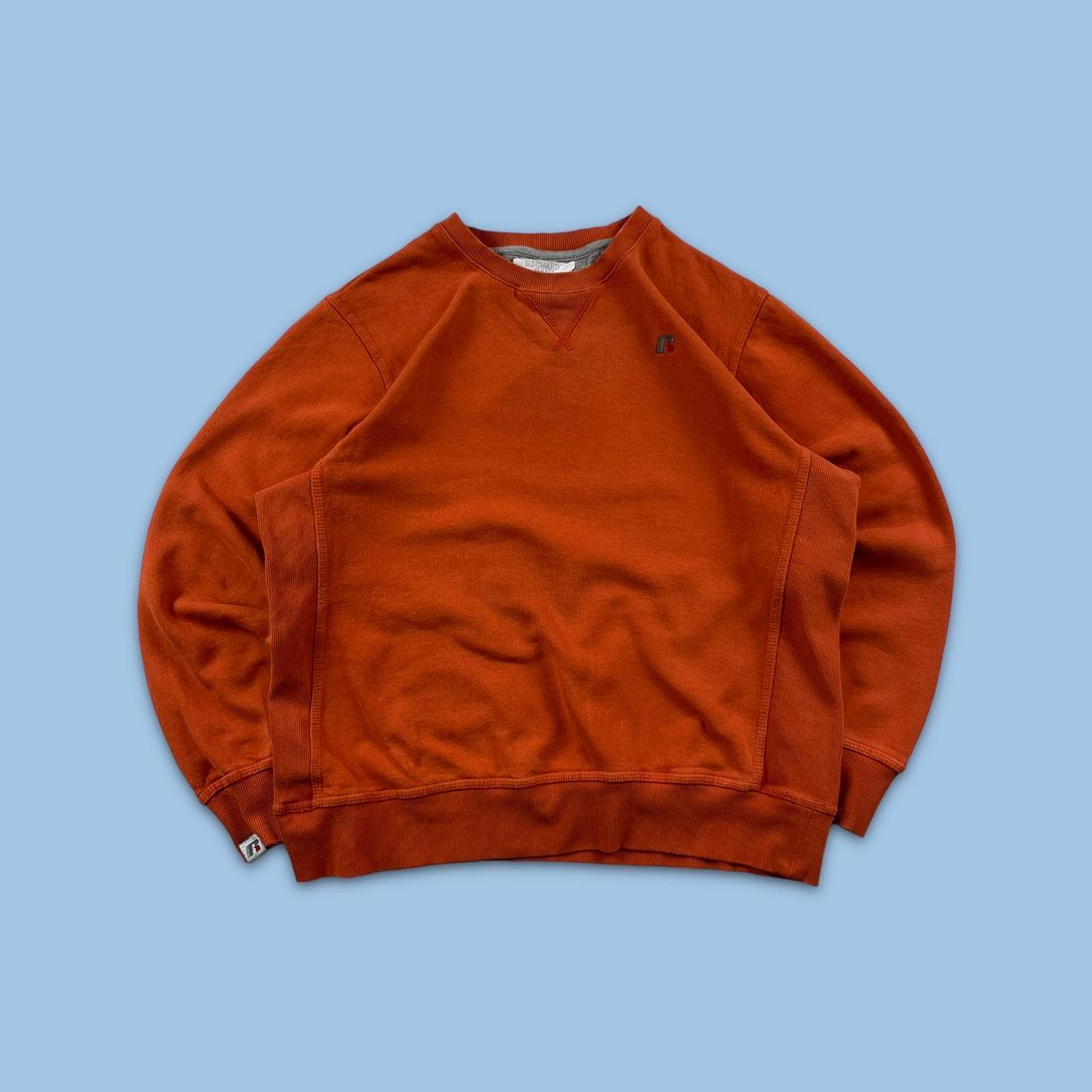VINTAGE RUSSELL ATHLETIC BLANK SWEATSHIRT ORANGE (M)