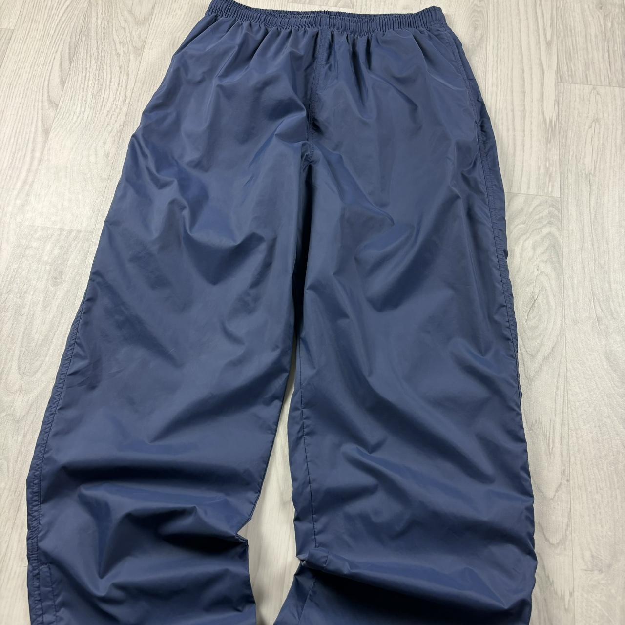 VINTAGE 90s NIKE BAGGY SHELL TRACKSUIT BOTTOMS BLUE