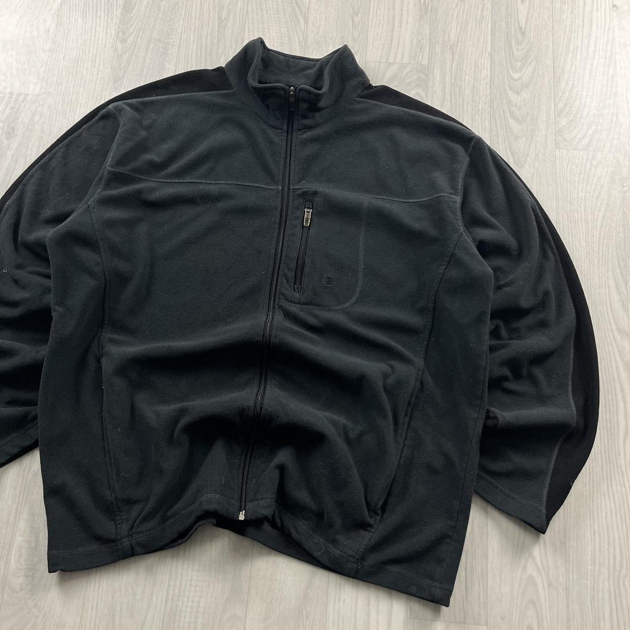 VINTAGE Y2K CHAMPION ZIP UP FLEECE GREY