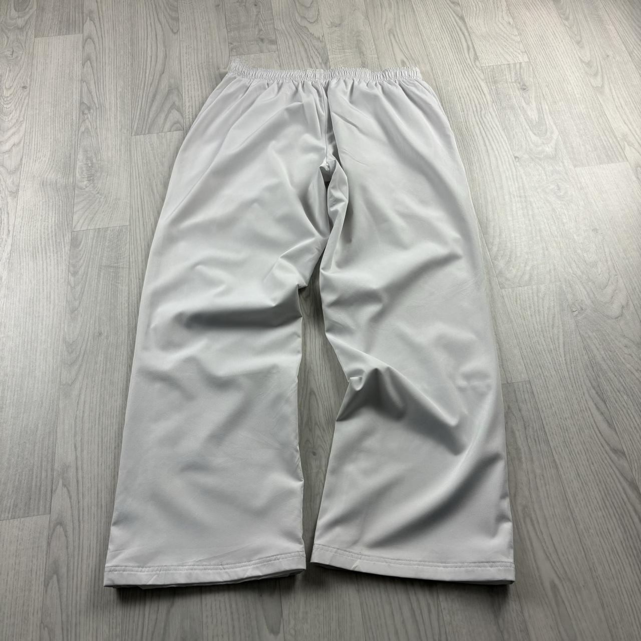 VINTAGE Y2K FILA LOW RISE WIDE LEG TRACKSUIT BOTTOMS WHITE (14)