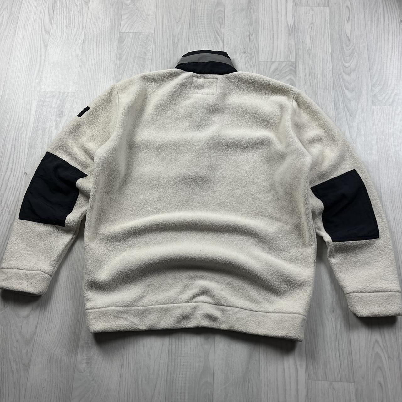 VINTAGE Y2K NAUTICA QUARTER ZIP FLEECE SWEATSHIRT CREAM