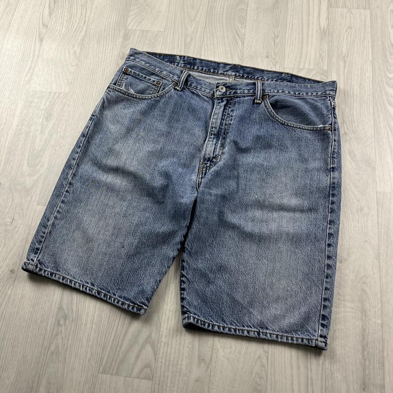 VINTAGE LEVIS BAGGY LOOSE SKATER HIP HOP JORTS BLUE (38w)