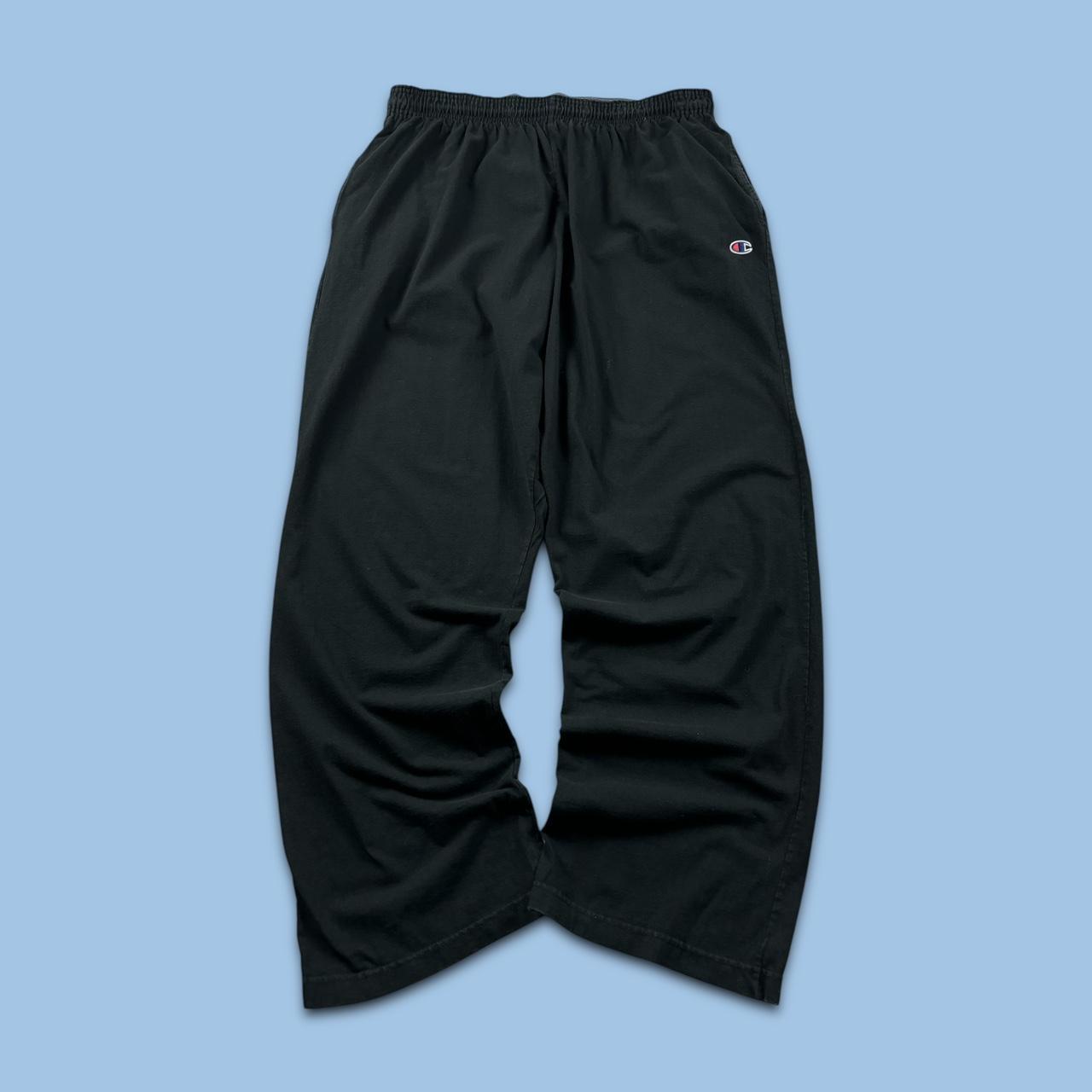 VINTAGE 00s CHAMPION BAGGY LIGHTWEIGHT SWEATPANTS BLACK