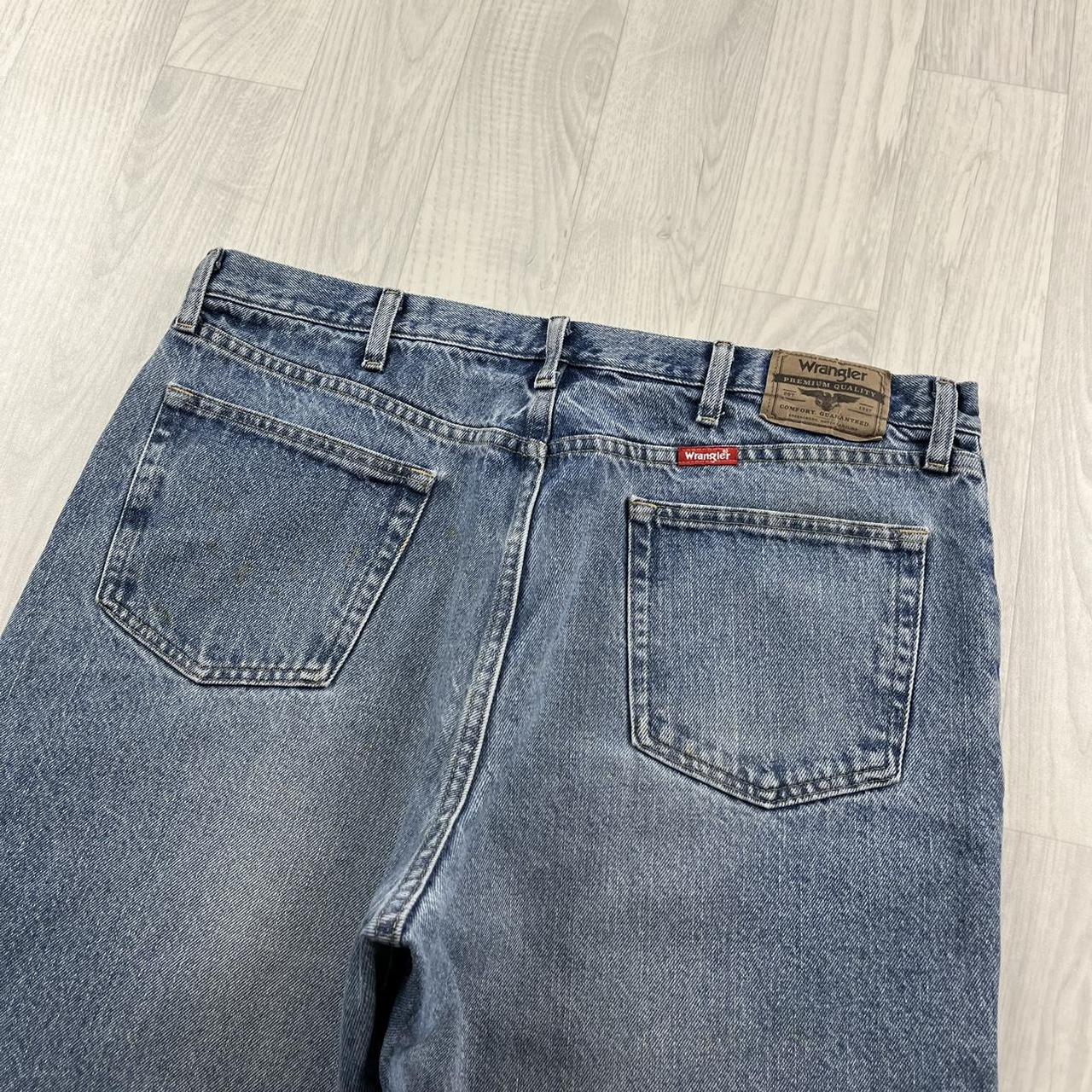 VINTAGE WRANGLER BAGGY LOOSE SKATER JORTS BLUE (38w)
