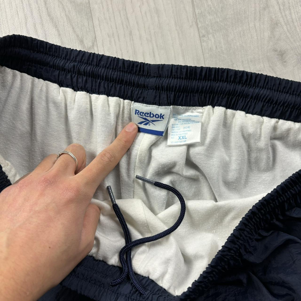 VINTAGE Y2K REEBOK BAGGY TRACKSUIT BOTTOMS NAVY