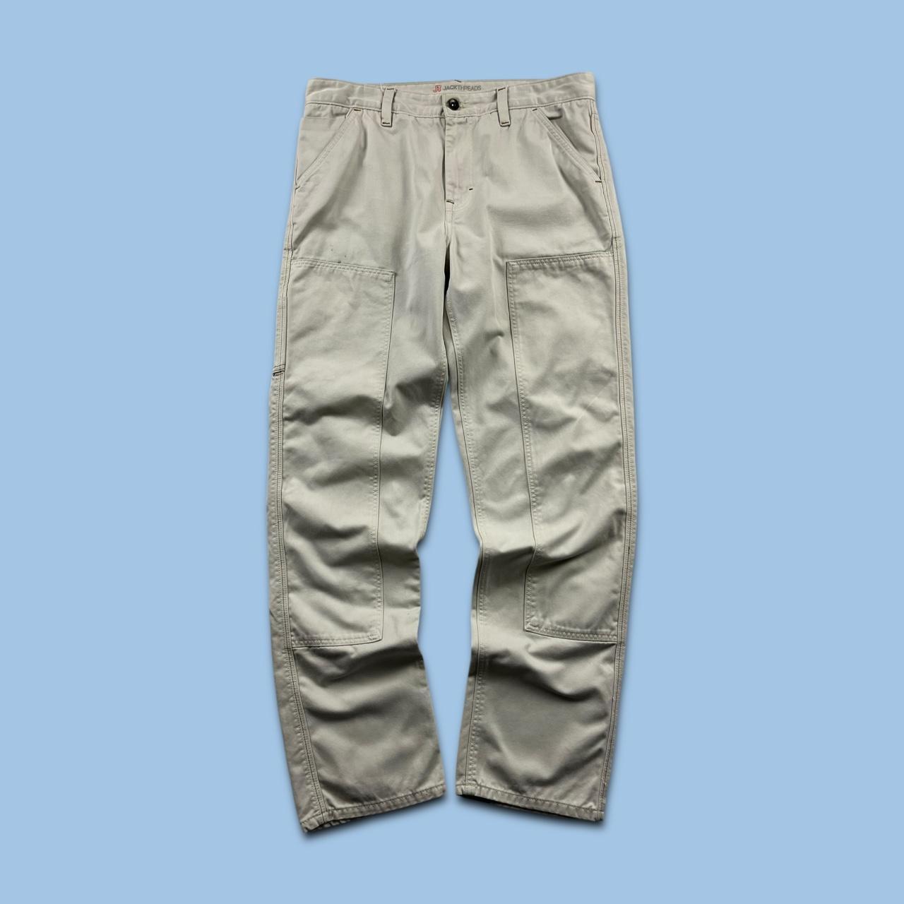 VINTAGE JACK THREADS DOUBLE KNEE CARPENTER JEANS CREAM