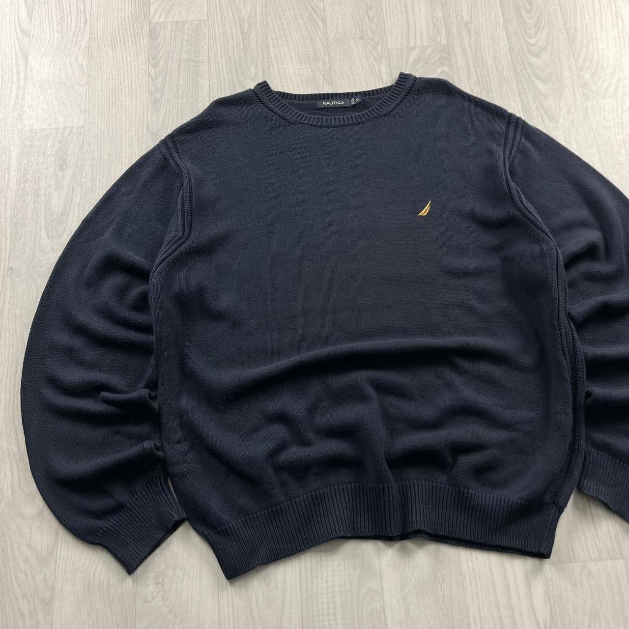 VINTAGE Y2K NAUTICA CHUNKY KNITTED JUMPER NAVY