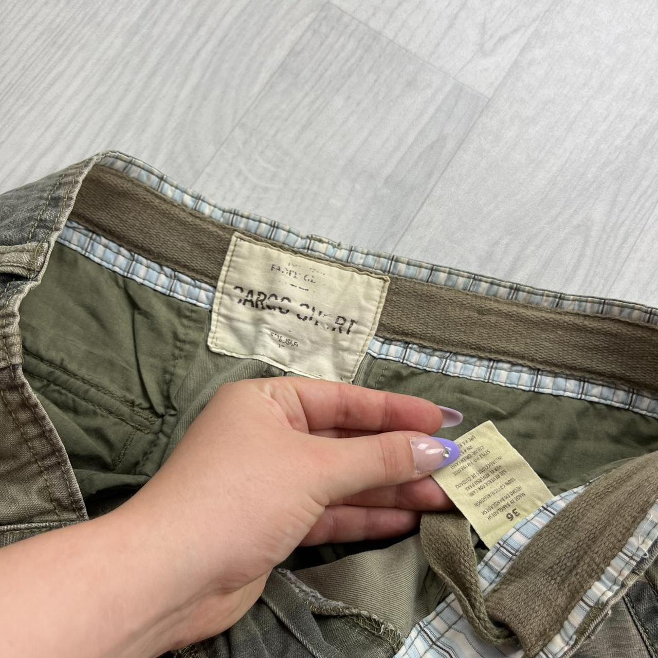 VINTAGE Y2K FADED GLORY BAGGY CAMO CARGO SHORTS KHAKI
