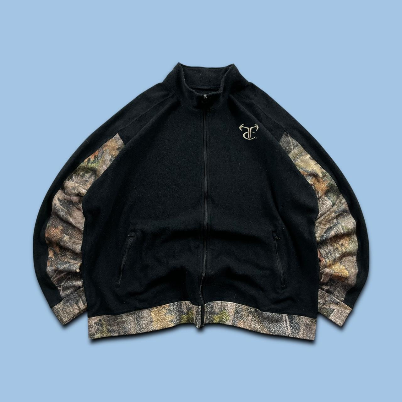 VINTAGE REALTREE ZIP UP FLEECE CAMO BLACK