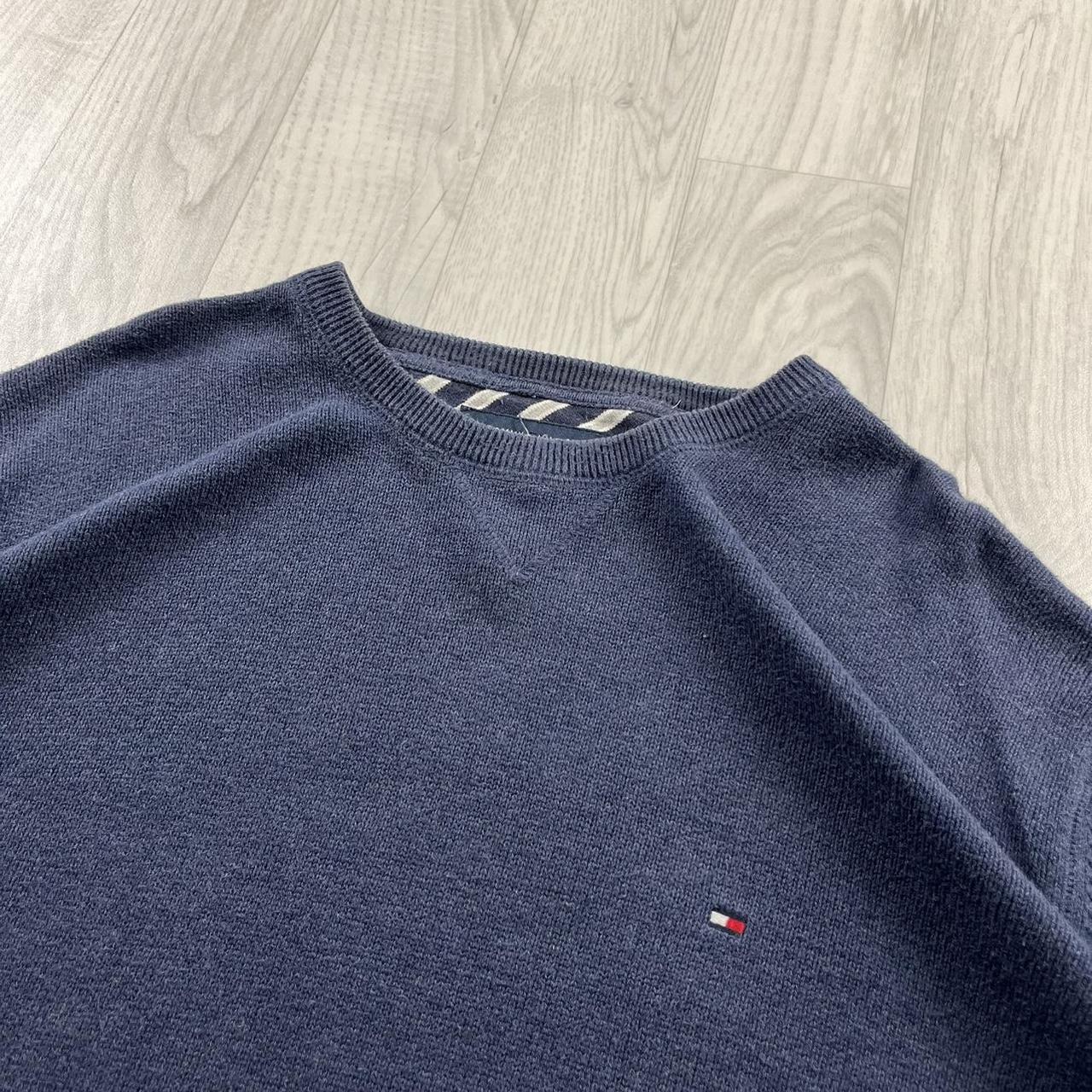VINTAGE Y2K TOMMY HILFIGER KNITTED JUMPER NAVY