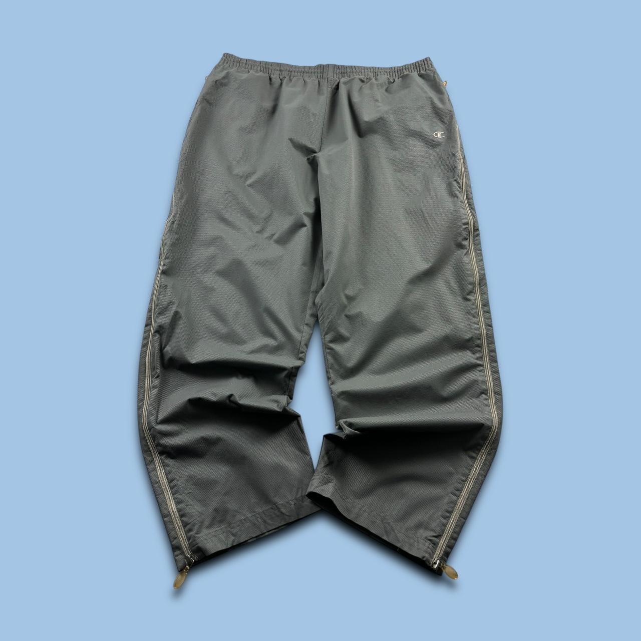 VINTAGE Y2K CHAMPION BAGGY TRACKSUIT BOTTOMS GREY