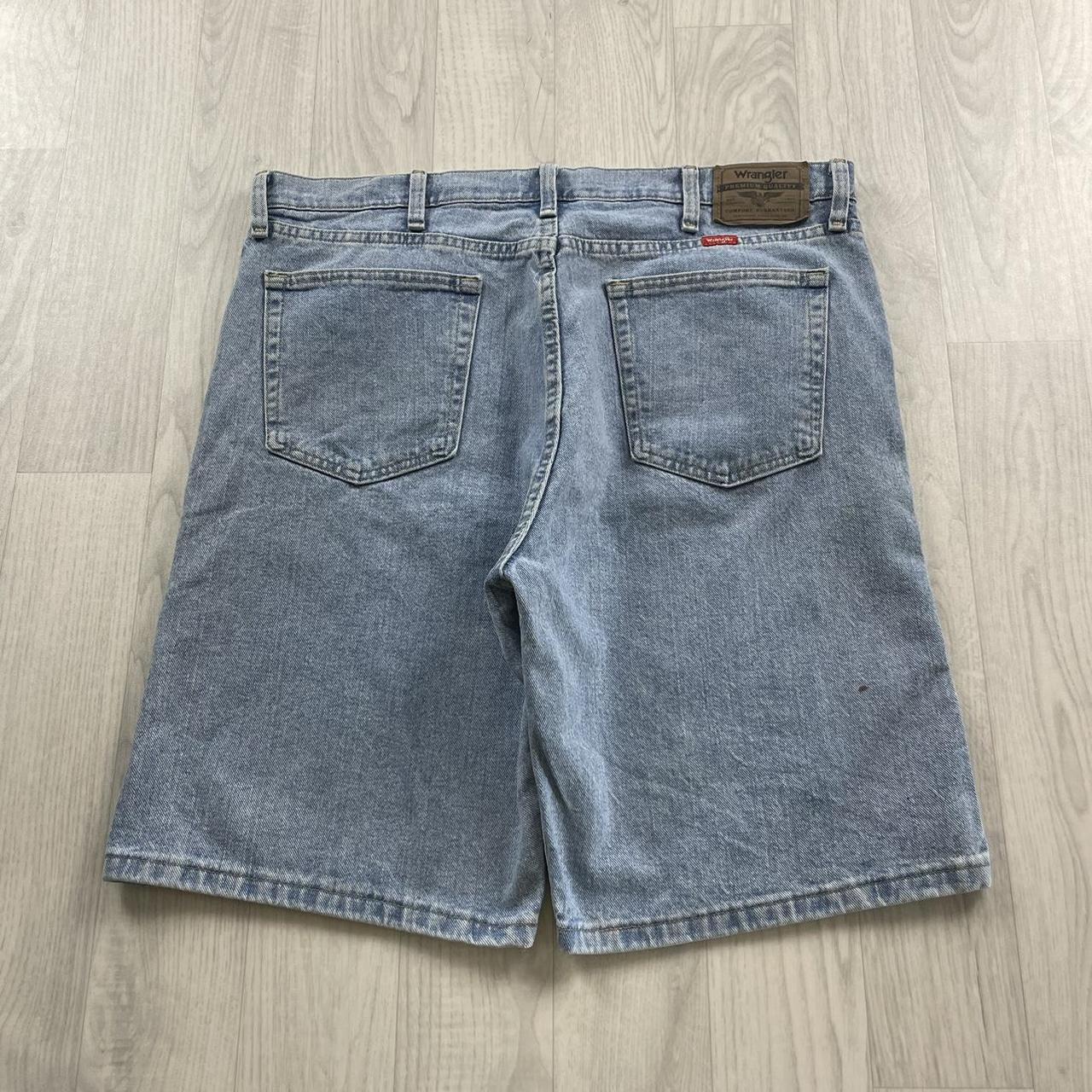 VINTAGE WRANGLER BAGGY LOOSE SKATER JORTS LIGHT BLUE (36w)