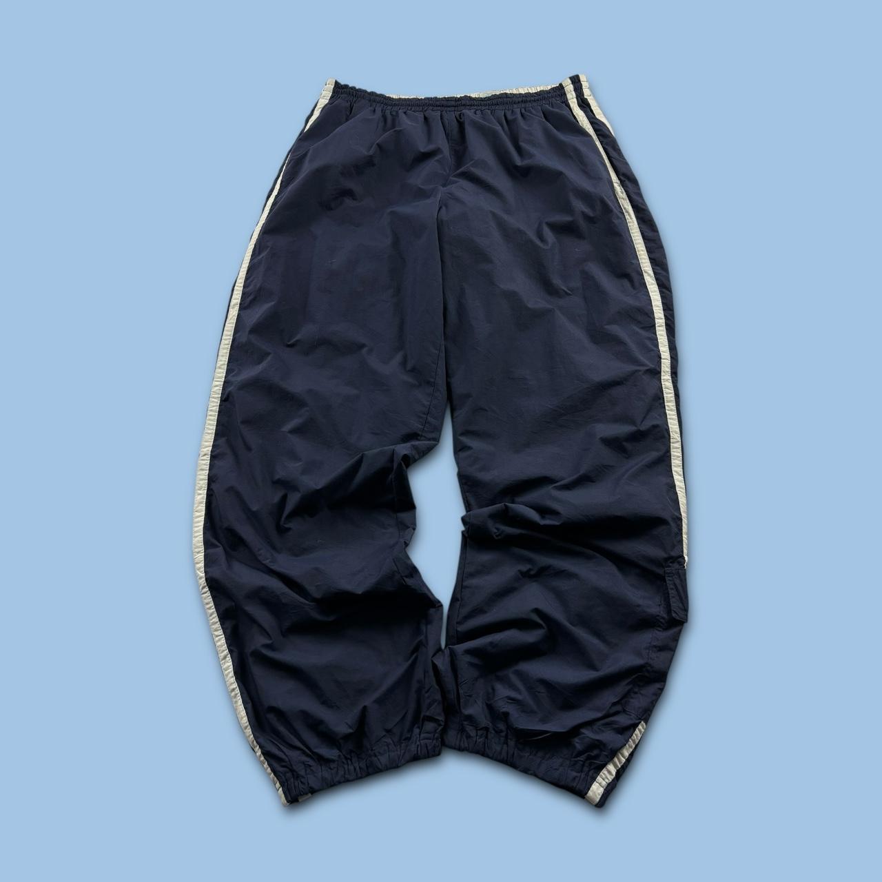 VINTAGE Y2K FILA CARGO BAGGY TRACKSUIT BOTTOMS NAVY