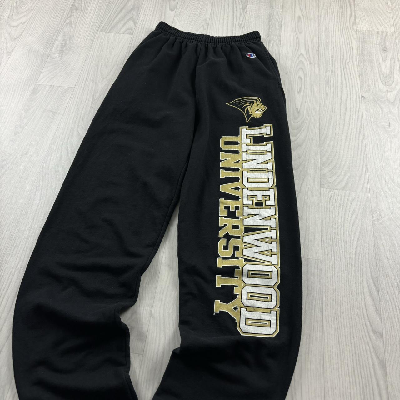 VINTAGE 00s CHAMPION COLLEGE COTTON SWEATPANTS BLACK