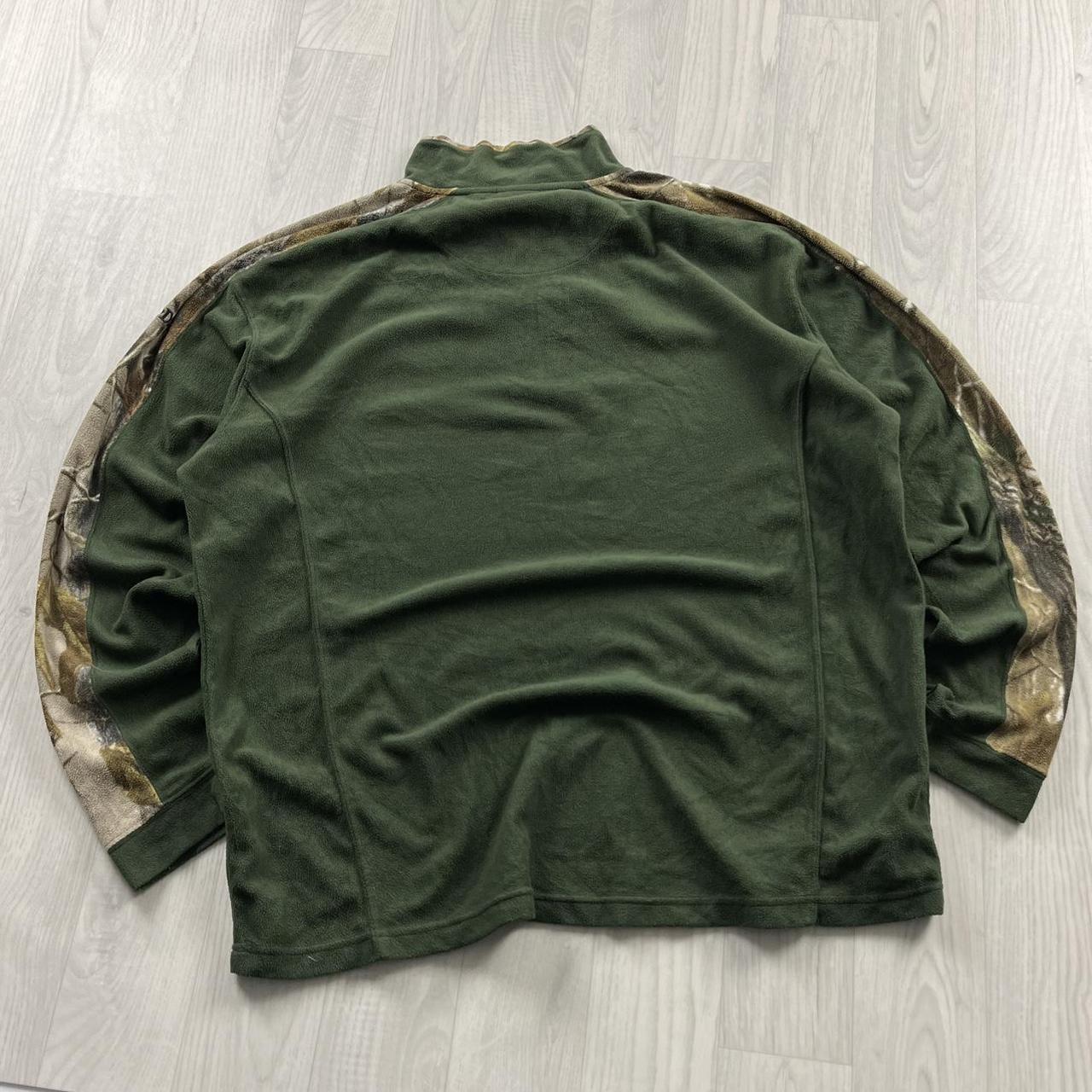 VINTAGE REALTREE QUARTER ZIP UP FLEECE CAMO GREEN