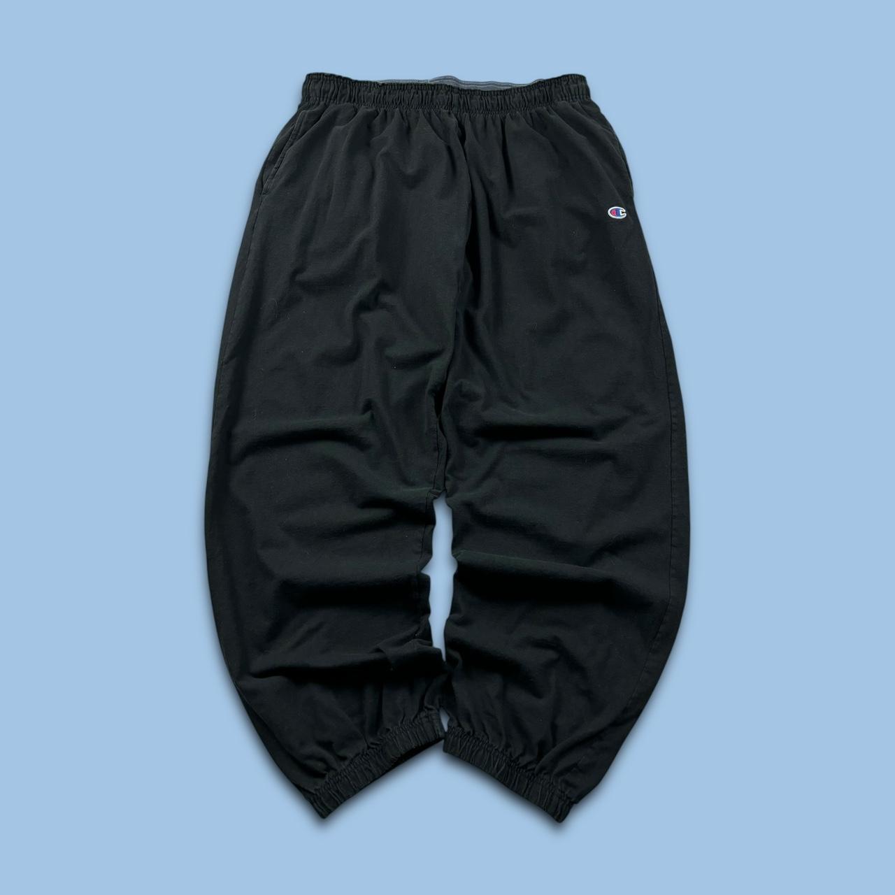 VINTAGE 00s CHAMPION BAGGY LIGHTWEIGHT SWEATPANTS BLACK