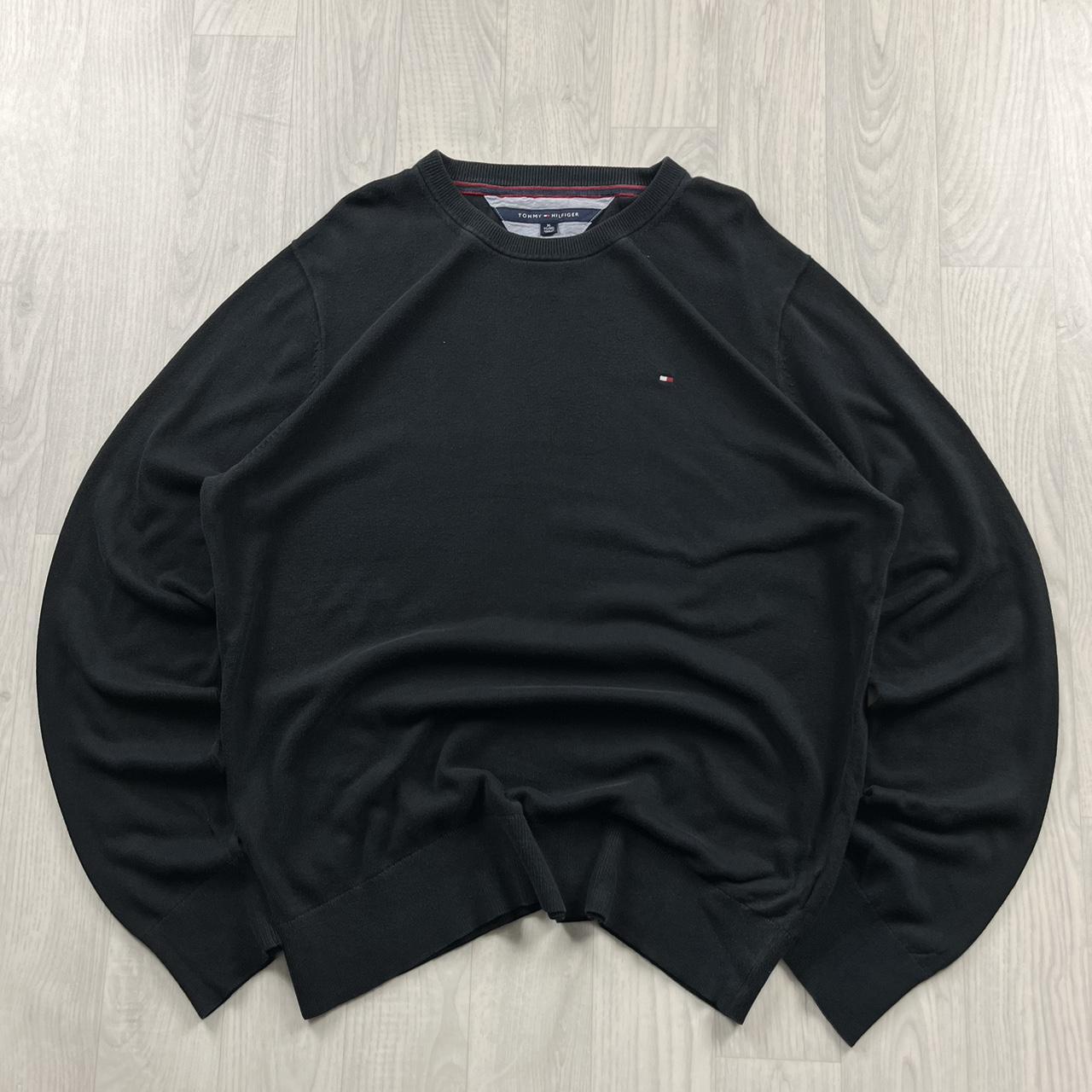 VINTAGE Y2K TOMMY HILFIGER KNITTED JUMPER BLACK