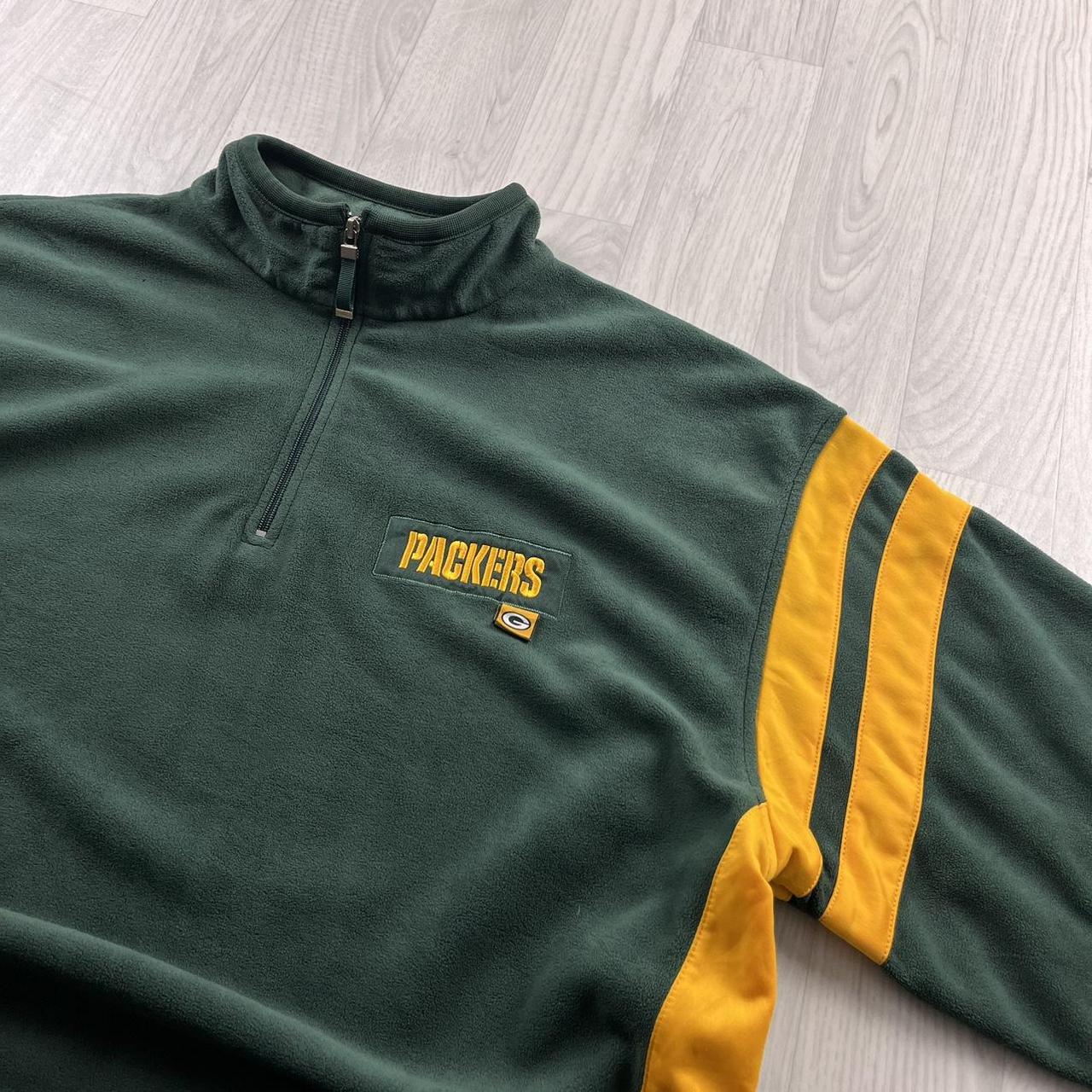 VINTAGE Y2K NFL PACKERS QUARTER ZIP FLEECE SWEATSHIRT GREEN