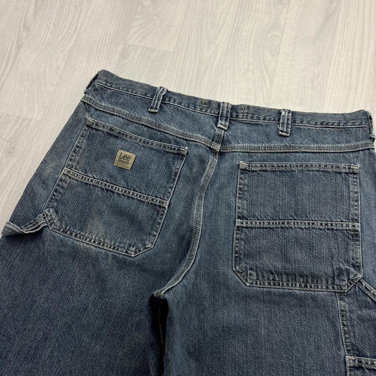 VINTAGE Y2K LEE BAGGY CARPENTER JORTS BLUE / NAVY