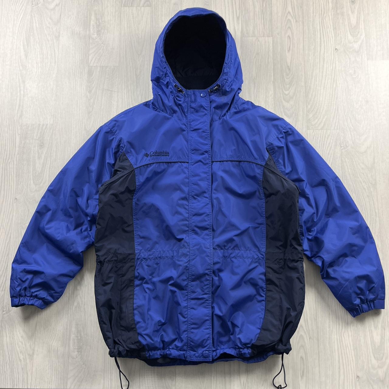 VINTAGE 00s COLUMBIA TECHNICAL HOODED HEAVY JACKET BLUE