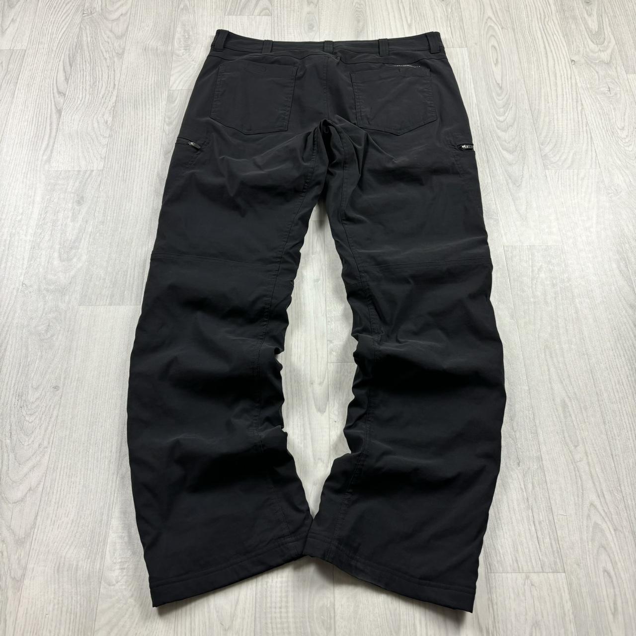 VINTAGE Y2K EDDIE BAUER BAGGY FLEECE LINED UTILITY TROUSERS BLACK