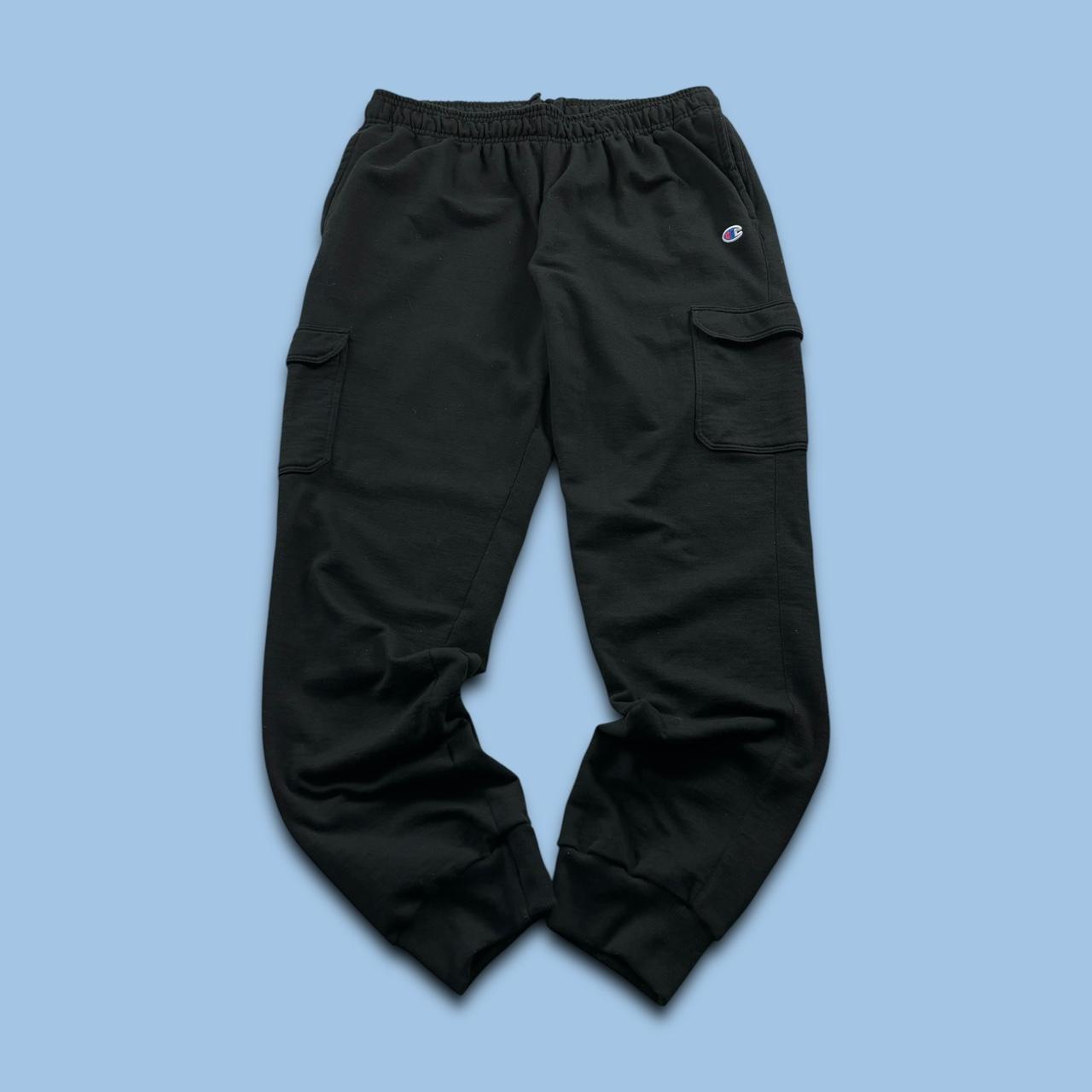 VINTAGE 00s CHAMPION BAGGY COTTON SWEATPANTS BLACK