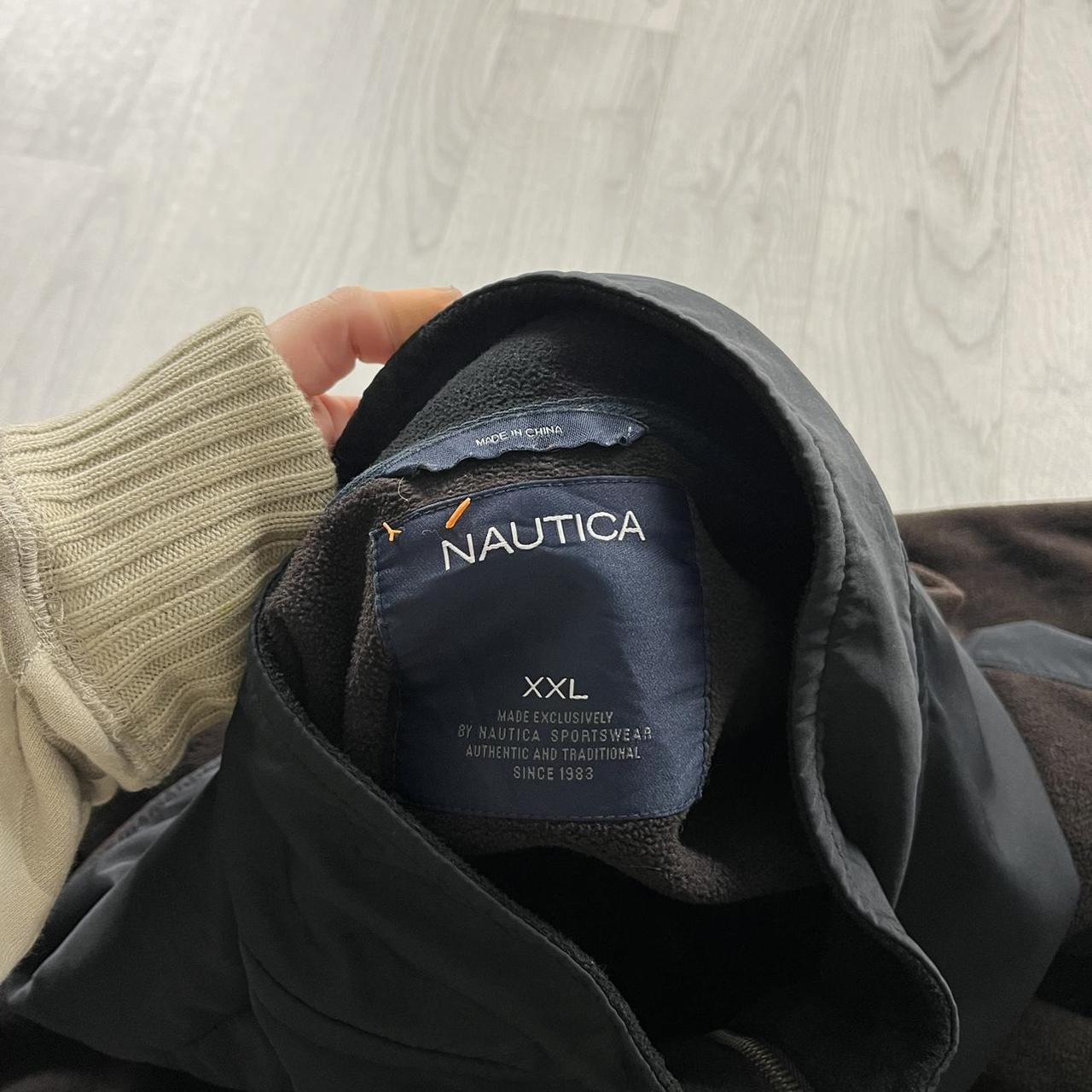 VINTAGE Y2K NAUTICA ZIP UP TECHNICAL FLEECE BROWN BLACK