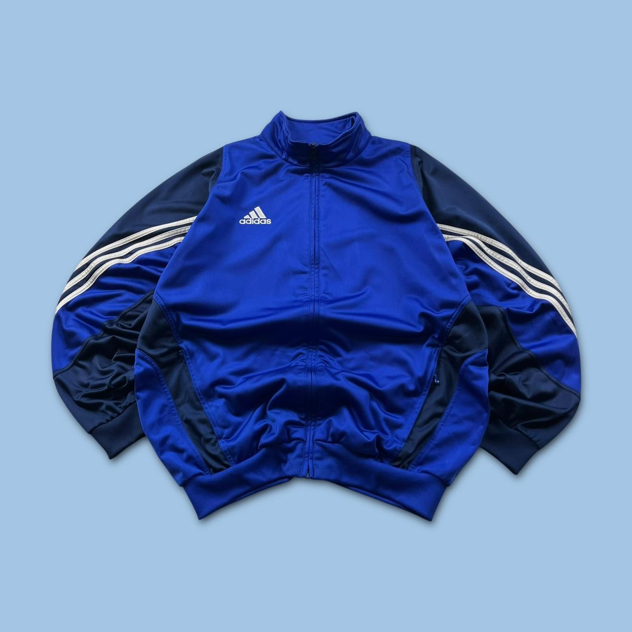 VINTAGE 00s ADIDAS ZIP UP TRACK JACKET BLUE