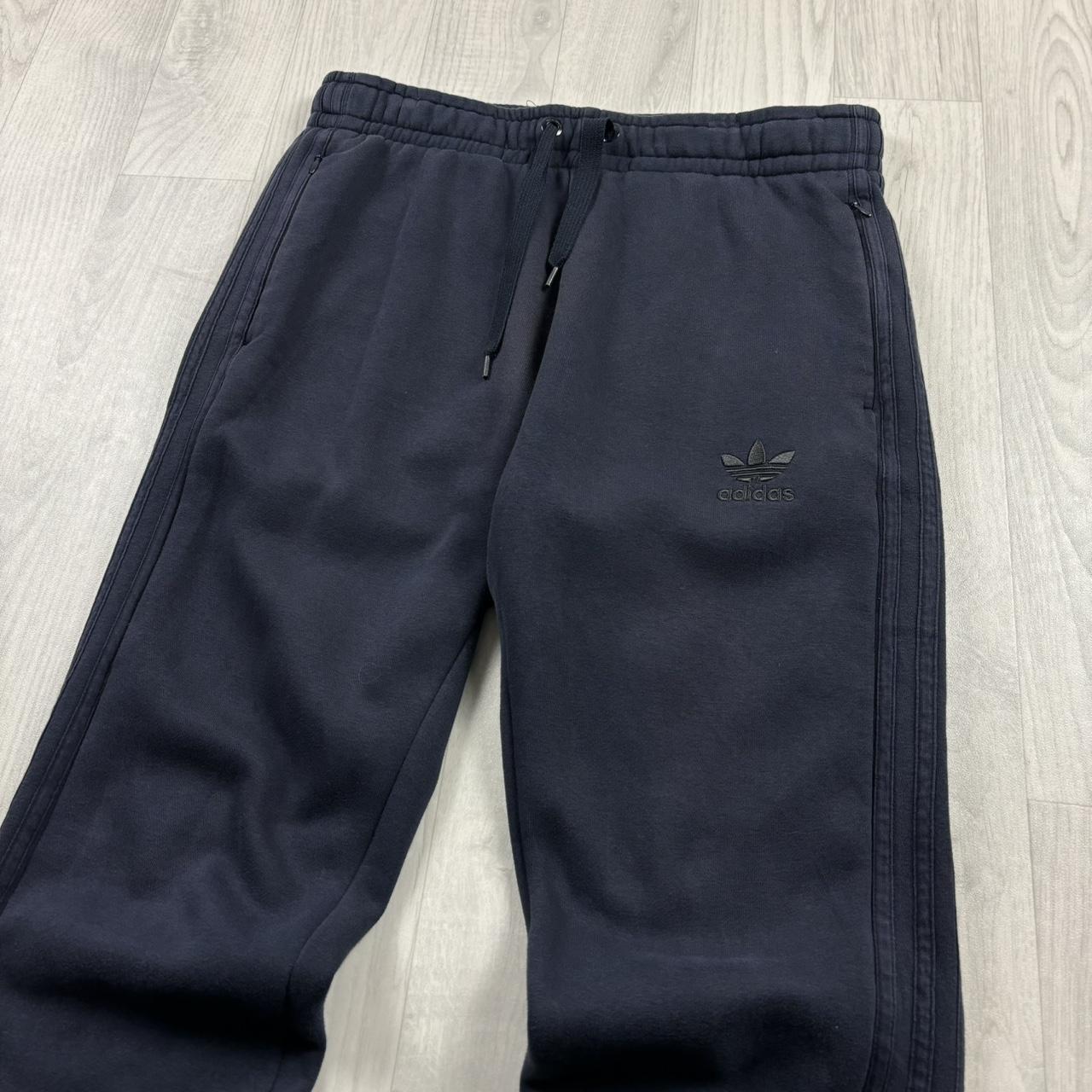 ADIDAS CUFFED COTTON SWEATPANTS NAVY
