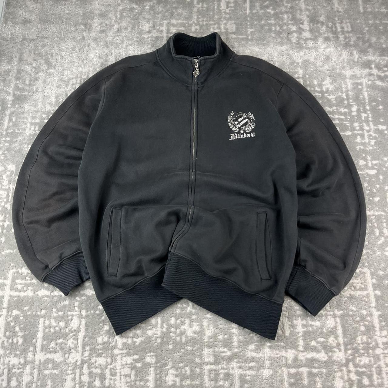 VINTAGE Y2K BILLABONG BOXY ZIP UP SWEATSHIRT BLACK